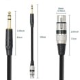 thumbnail image 2 of 1/4 Inch to XLR 3Pin Cable Balanced XLR to Jack 6.35mm Signal Interconnect Cord Microphone Audio Cable 3meter, 2 of 5