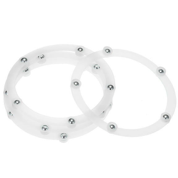 Uxcell 3.5" Rotating Swivel Stand with Steel Ball Lazy Susan 0.06x2.83" White 4Pcs