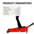 3T Low Profile Jack, Red And Black, Ultra Low Floor Jack With Dual Pistons Quick Lift Pump, Car