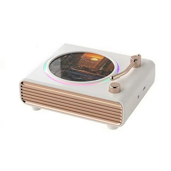 Portable Retro Bluetooth Speaker Wall Mounted Heavy Bass Soundbar Colorful Ambient Light Wireless MP3 Music Player Home