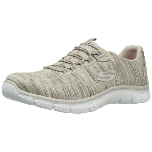 Skechers Women's Empire Game On Memory Foam Sneakers Shoes, Taupe, 8.5 B(M) US