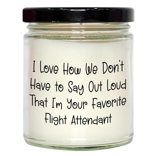 Unique Funny Flight Attendant Gifts for Flight Attendant - 9oz Vanilla Soy Candle - Gifts from Husband, Wife, Dad, Mom - Father's Day Unique Gifts for Flight Attendant Who Has Everything