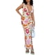 thumbnail image 1 of Vestido lencero Tsseiatte para mujer, sin mangas, cuello en V, con lazo, estampado floral, largo, de encaje y patchwork, para verano, 1 of 7