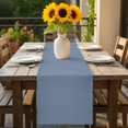 thumbnail image 2 of Table Runner Dresser Scarves 70 Inch Long,Solid Pure Cyan Light Blue Linen Dining Table Runners, 2 of 9