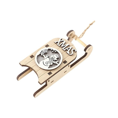 

Wooden Sled Christmas Decorations Creative Christmas Decorations Festive Glow Atmosphere Pendant