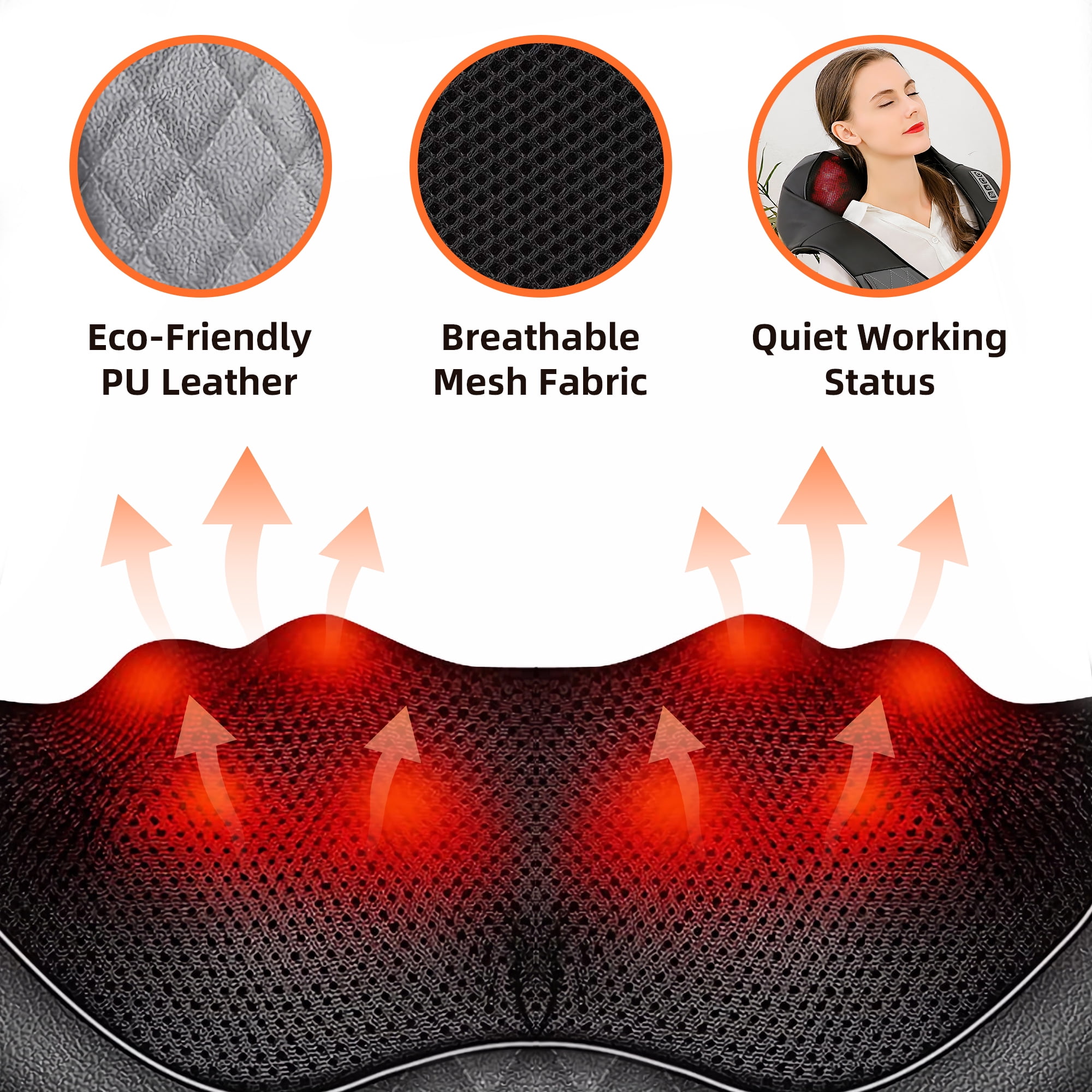 Ikristin Neck and Shoulder Massager with Heat, Shiatsu Shoulder Massager for Full Body, Deep Tissue 3D Kneading Massage Pillow for Shoulder, Back, Body Muscle Pain Relief, Gifts for Women Men