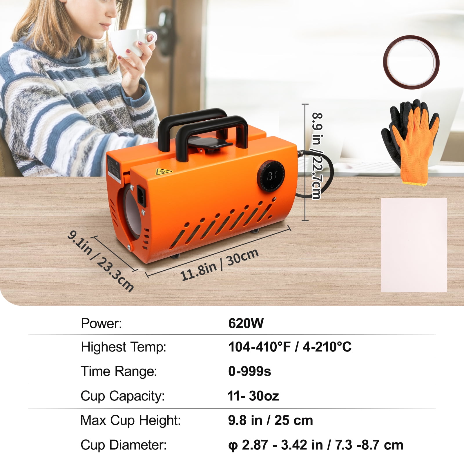 KFFKFF Heat Press Machine Sublimation Blanks 11-15oz 30oz Mug Heat Press Tumbler