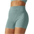 thumbnail image 4 of ABATAB Biker Shorts for Women Ribbbed Seamless Shorts High Waisted Workout Gym Running Yoga Shorts, 4 of 7