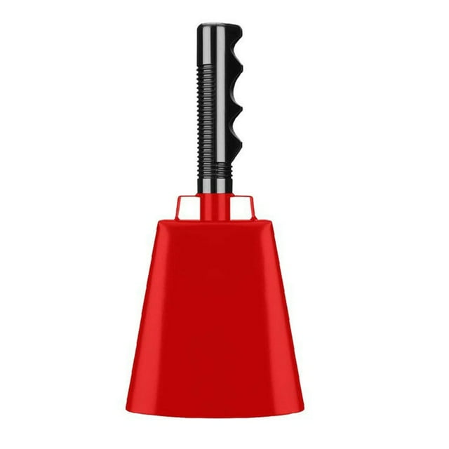 Steel Cowbell with Handle Hand Percussion for Party Sport Events Cheering Bell