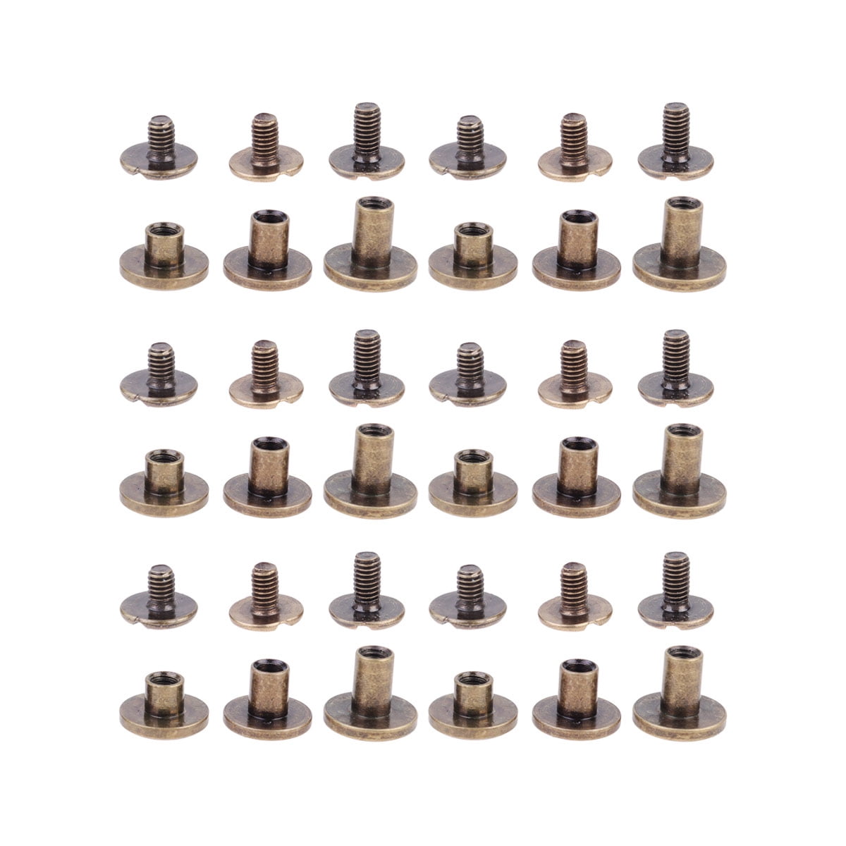 NUOLUX Screws Chicagobindingrivets Screw Rivet Brass Studs Metal Stud Button 3 2 1 Clips Snaps