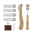 thumbnail image 5 of ERQVHQVC Juego de herramientas para marcar pan con cuchillo de panadería, cuchillo para masa de baguette con 20 cuchillas de afeitar para modelos de masa de pan de bricolaje brillar Electrónica, 5 of 5