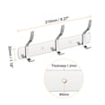 thumbnail image 2 of Unique Bargains Stainless Steel Wall Mounted Coat Rack Hooks for Hanging Silver 3 Hooks, 2 of 7