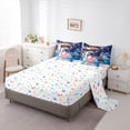 thumbnail image 5 of Homewish Cute Cartoon Axolotl 7 Pieces Bedding Comforter Set,Gold Stars Moon Full Bedding Set,Pink Blue Yellow Fitted Sheet Flat Sheet For Girls,Ultra Soft Home Decor Reversible, 5 of 8