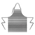 thumbnail image 2 of Black Geometric Triangle Striped Pattern Apron-Garden Aprons for Women with Pockets-Cotton Linen Waterproof Kitchen Cooking Gardening Aprons Adjustable for Kitchen,Cooking,BBQ and Salon 33x27 Inch, 2 of 7