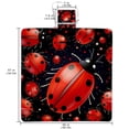 thumbnail image 2 of Seven Starred Ladybird Canvas Beach Blanket Picnic Mat for Outdoor Activities - Waterproof and Sandproof, Large Size for Family Gathering and Beach Fun, 2 of 6