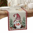 thumbnail image 6 of Christmas Gnomes Cotton Linen Table Runner for Dining Kitchen, Xmas Tree Snowflake Winter Holiday Gifts Wedding Outdoor Party Tablerunners Decoration, Dresser Scarf Coffee Tablecloth Runners 16"x72", 6 of 9