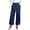 Dark Blue, variant on Womens Linen Wrap Pants Thai Fisherman Yoga Beach Hippie Lightweight Gauze Loose Pant Summer Business Casual Trousers Brown,Size S