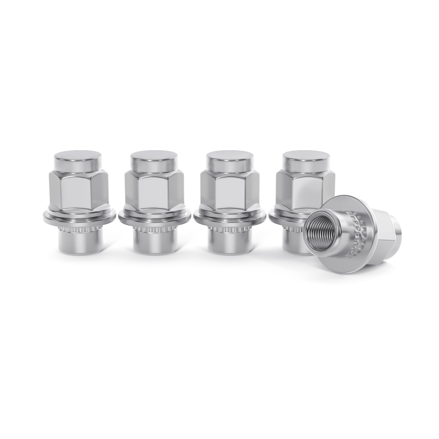 StanceMagic Set of 20pcs Chrome 12x1.25 Closed End Lug Nuts - OEM Mag Washer Style Seat, 1.5 inch Length, 13/16" 21mm Hex - Compatible with Nissan and Infiniti Factory Wheels