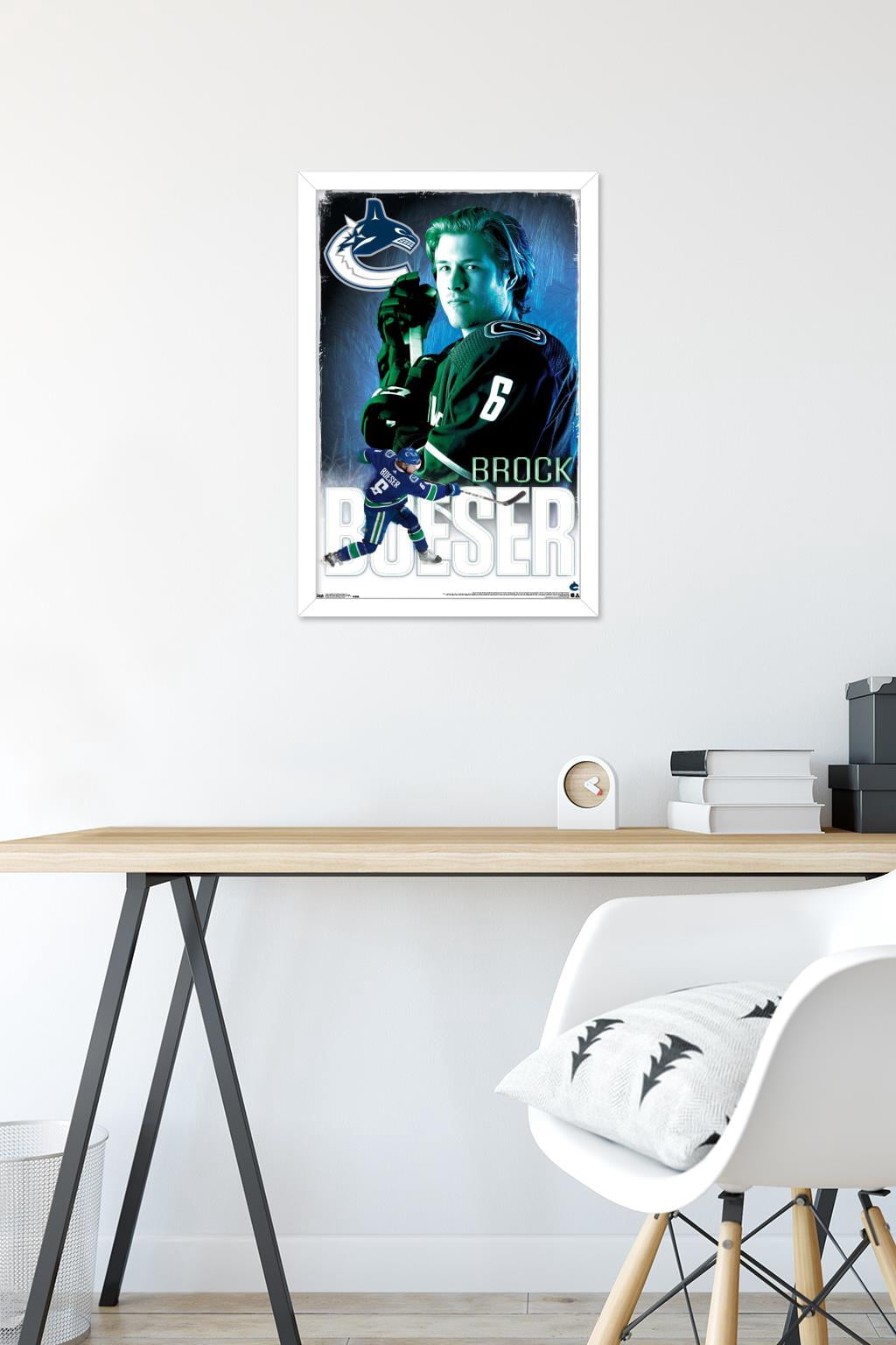 NHL Vancouver Canucks - Brock Boeser 18 Wall Poster, 14.725" x 22.375", Framed