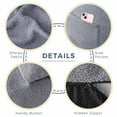 thumbnail image 6 of GOODONE Giant Bean Bag Chair with Pillow,Bean Bag Couch Stuffed High-Density Foam, Plush Lazy Sofa Comfy Chair,Large BeanBag Chair for Adults in Livingroom,Bedroom,Grey, 6 of 8