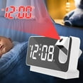 thumbnail image 3 of Projection Alarm Clock Reusable Digital Alarm Clock with Large 7.3” LED Display USB LED Digital Clock with 180° Rotatable Projector Portable Alarm Clock Projection for Home Bedroom, 3 of 6
