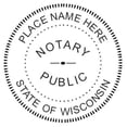 thumbnail image 1 of New IMPRUE Round Self-Inking Notary Seal Rubber Stamp - Wisconsin, 1 of 3