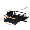 thumbnail image 6 of Dish Drying Rack, Dish Drainers for Kitchen Counter Dish Rack with Dishcloth Holder Kitchen Drying Rack 16L * 12W inches, Black, 6 of 7