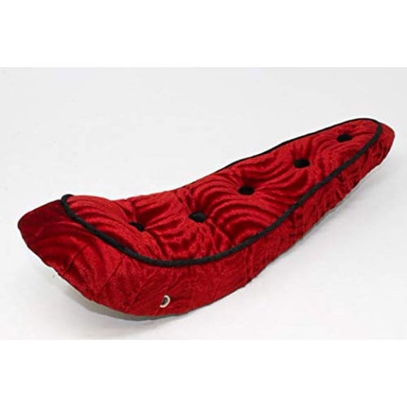 Lowrider Classic 5 Button Polo Velour Banana Bike Saddle/Seat, Red