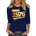 thumbnail image 3 of Lumosvexa Women Plain Short Shirt Sleeved Tops Womens Casual T-Shirt Crew Neck T-Shirt Blue Size XL, 3 of 5