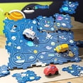thumbnail image 3 of Milaget Kids Race Tracks Learning Stem Montessori Activity Puzzle Track with Vehicle for 4Pcs puzzle space, 3 of 9