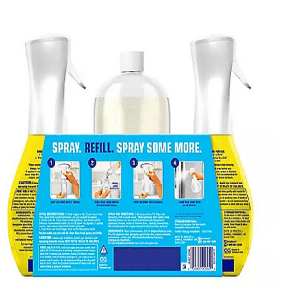 Mr. Clean Clean Freak Deep Mist Multi Surface Spray Lemon Zest Scent Plus  Refill