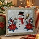 thumbnail image 1 of xihome Funda de cojn cuadrada de lino con forma de muñeco de nieve navideño de 45x45 cm. Decoracin festiva para el hogar., 1 of 6