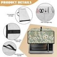 thumbnail image 6 of Renewold Countertop Appliance Cover for Toaster Oven Linen-Like Polyester Convection Oven Air Fryer Small Appliance Protector Kitchen Accessories, 18.5 x 14.5 x 9 Inches, Daisy Flower, 6 of 7