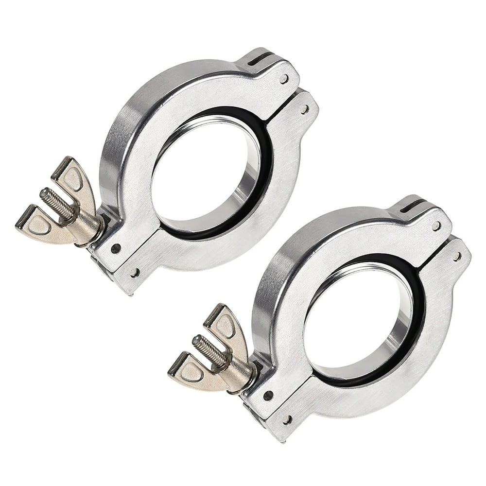 2 Pcs Vacuum Clamp 53mmx31mm KF25 Single Pin Clamp Wing Nut w Center