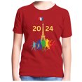 thumbnail image 4 of Little Girl's 2024 Paris Graphic Tees Short Sleeved Round Neck Summer T-Shirt, 4 of 4