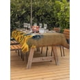 thumbnail image 3 of Outdoor Tablecloth with Umbrella Hole for Patio/Picnic/Party/Camping, Sunflowers Roosters Waterproof Table Cloth Rectangle Table Cover Washable, Vintage Farmhouse Farm Countryside (60"x 120"), 3 of 8