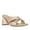 Nude, variant on Wild Diva Satin Criss Cross Open Square Toe Block Heel Mule Sandal Heels  (Black, 7)