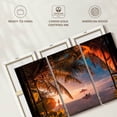 thumbnail image 6 of Elephant Stock Window To Maldives Beach Wall Art - Horizontal Multi Panel Canvas - Living Room Wall Decor - Beach Multi Panel - Black And Orange Decor - 33" x 20", 6 of 8