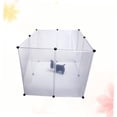 thumbnail image 3 of FUEENIRVA 8Pcs White Plastic Cage for Small Dogs with Locking Mechanism, 3 of 8