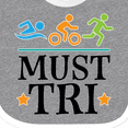 thumbnail image 4 of Inktastic Triathlon Sports Quote Must Tri Boys or Girls Baby Bib, 4 of 4