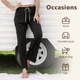 thumbnail image 4 of U2Skiin Paquete De 2 Pantalones De Pijama Para Mujer, Pantalones De Pijama Suaves Y Cómodos Para Mujer, Pantalones De Pijama Ligeros Para Dormir Para Mujer (Negro/Gris Oscuro Mel. M), 4 of 4