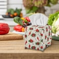 thumbnail image 5 of POLERO Waterproof Tissue Box Cover, PU Leather Square Car Tissue Holder with Red Cardinal Pattern - Decorative Organizer for Bathroom Vanity Countertop, Night Stands, Office Desk & Car, 5 of 7