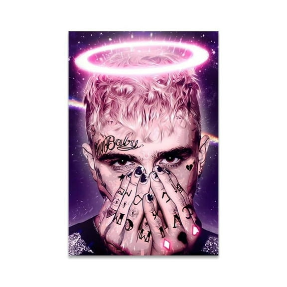 Rapper Lil Peep Poster Music Posters for Room Aesthetic Canvas Wall Art Prints for Teen Bedroom, Dorm, Office Decor And Gift Ideas