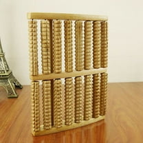 ZestqaQ Natural Wooden Foot Massager, Rolling Wheel Foot Rub, Muscle Relaxation Massager, Adjustable Pressure Relief Foot Roller, Portable Reflexology Tool for Home and Travel