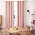 thumbnail image 2 of Deconovo Coral Pink 100% Blackout Curtains for Bedoroom Burlap Curtains Thermal Insulated Faux Linen Textured Window Curtains for Office, 52 x 72 inch, Set of 2, 2 of 8