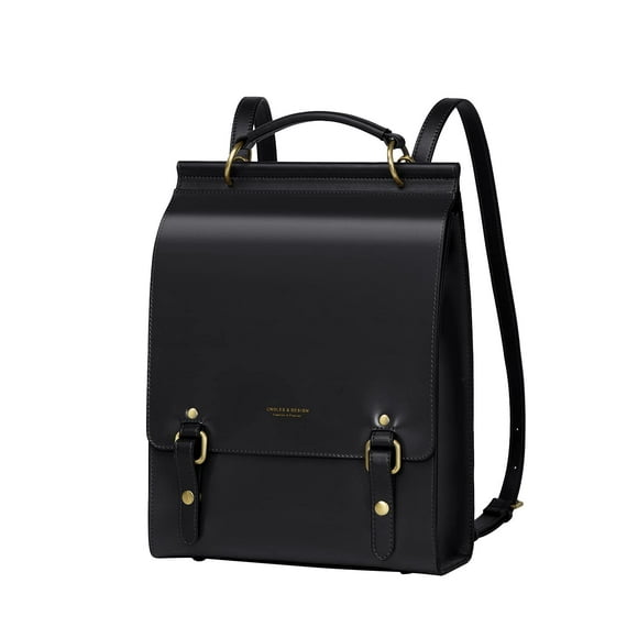 Cnoles - Mochila de piel para mujer, estilo clásico, informal, escuela, escuela, escuela, viajes, mochilas, mochila, Negro -, 25x9.5x33.5, Mochila de moda