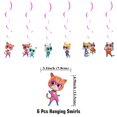 thumbnail image 5 of 100 Pcs Super Kitties Party Decorations, Cartoon Super Kitties Birthday Party Supplies Include Happy Birthday Banner, Balloons, Cupcake Cake Toppers Stickers for Kids Girls Boys Party Favors, 5 of 6