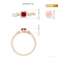 thumbnail image 6 of Angara Natural Ruby Promise Ring in 14K Rose Gold for Women – July Birthstone Jewelry | Ruby Ring with Diamond Accents (Ring Size - 9.5), 6 of 10