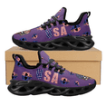 thumbnail image 1 of Zapatillas deportivas informales con diseño de bandera de EE. UU. para mujer, transpirables, con cordones, para caminar, con estampado de calavera y bandera estadounidense, 1 of 6