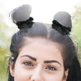 thumbnail image 5 of 2 PCS Hair Scrunchies, Black Color Satin Silk Stretchy Solid Color Hairbands For Thick Hair Curly Hair Thin Hair Sleeping Traceless Frizz Prevention Girls Women Use, 5 of 7